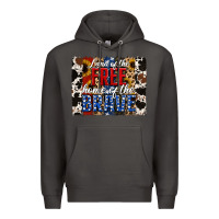 Smoke Land of the Free Home of the Brave Brushstroke Premium Hoodie - Jasminsmagicworld