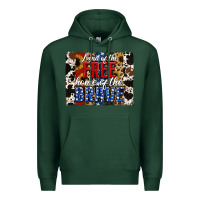 Sports Green Land of the Free Home of the Brave Brushstroke Premium Hoodie - Jasminsmagicworld