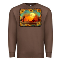 Chestnut western desert sunset background Premium Sweatshirt - RanaPortraitStore