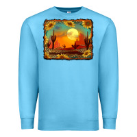 Ocean Blue western desert sunset background Premium Sweatshirt - RanaPortraitStore