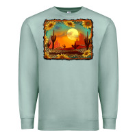 Seafoam western desert sunset background Premium Sweatshirt - RanaPortraitStore