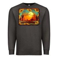 Smoke western desert sunset background Premium Sweatshirt - RanaPortraitStore