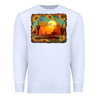 White western desert sunset background Premium Sweatshirt - RanaPortraitStore