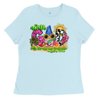 Baby Blue with god all things are possible summer Ladies Tee - CowhideDigitalArt