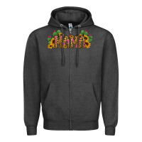 Charcoal Heather Cactus Leopard Sunflower Mama and Mini Set Zipper Hoodie - Jasminsmagicworld