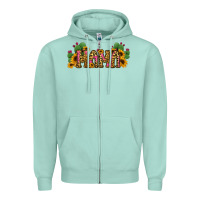 Seafoam Cactus Leopard Sunflower Mama and Mini Set Zipper Hoodie - Jasminsmagicworld