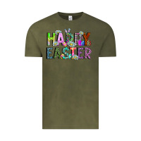 Vintage Olive Happy Easter Vintage Tee - CowhideDigitalArt