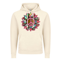 Vintage Artic sunflower and tie dye with peace sign Vintage Hoodie - Artiststas