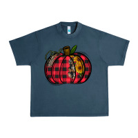 Midnight Navy Buffalo Pumpkin Urban Heavy Tee - CowhideDigitalArt