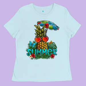 Summer Ladies Tee Designed By Cowhidedigitalart