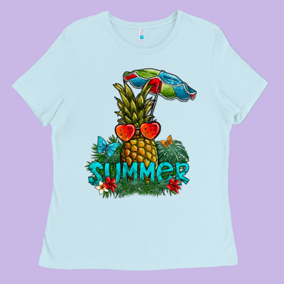 Summer Ladies Tee Designed By Cowhidedigitalart