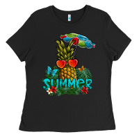 Black Summer Ladies Tee - CowhideDigitalArt