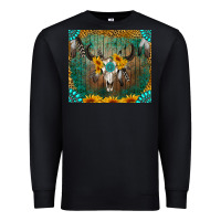 Black boho bullskull Premium Sweatshirt - RanaPortraitStore