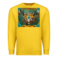Lemon boho bullskull Premium Sweatshirt - RanaPortraitStore