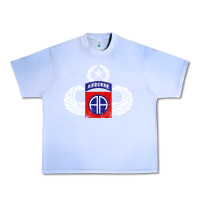 Grape Ice 82nd Airborne Div Parachutist Wings and Patch - Distressed Urban Heavy Tee - baoMotion