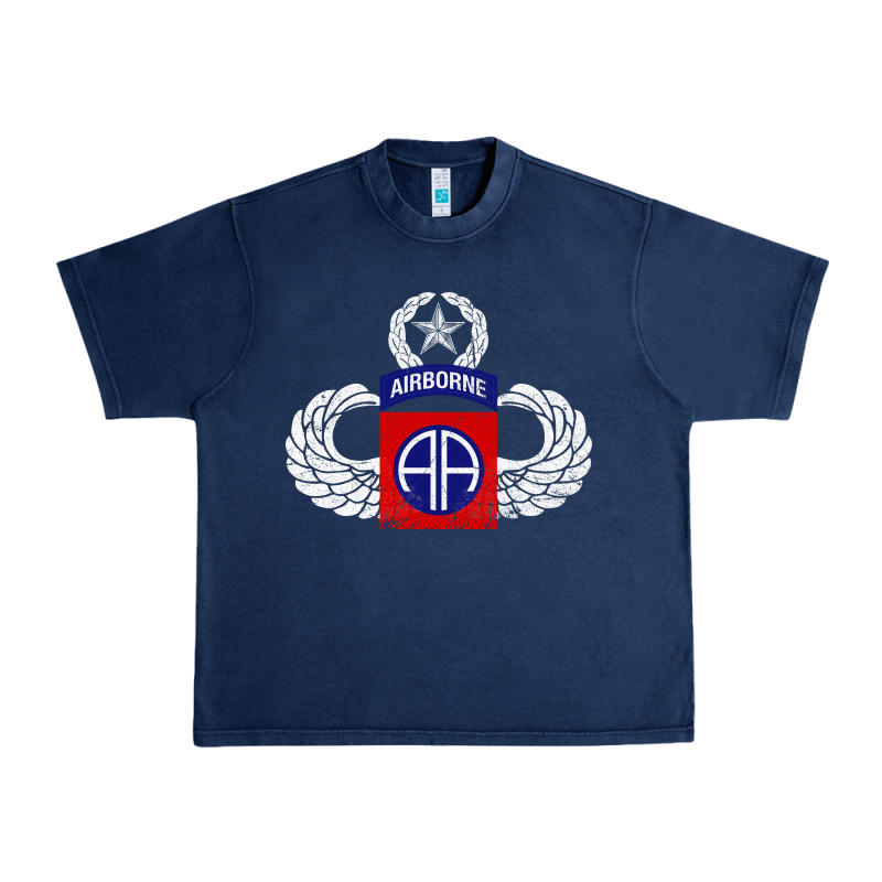 82nd Airborne Div Parachutist Wings And Patch - Distressed Urban Heavy Tee by baoMotion | Teevron
