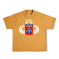 Peanut Butter 82nd Airborne Div Parachutist Wings and Patch - Distressed Urban Heavy Tee - baoMotion