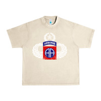 Sandshell 82nd Airborne Div Parachutist Wings and Patch - Distressed Urban Heavy Tee - baoMotion