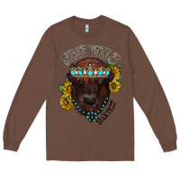 Chestnut turquoise bison Long Sleeve Tee - RacoonDesign