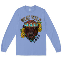 Colony Blue turquoise bison Long Sleeve Tee - RacoonDesign