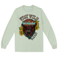 Matcha turquoise bison Long Sleeve Tee - RacoonDesign