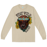 Mushroom turquoise bison Long Sleeve Tee - RacoonDesign