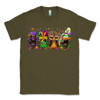 Army Green Mardi Gras afro gnomies Classic Tee - FaDigitalArtStudio