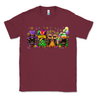 Burgundy Mardi Gras afro gnomies Classic Tee - FaDigitalArtStudio