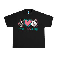 Black Peace Love Husky Urban Heavy Tee - Jasminsmagicworld