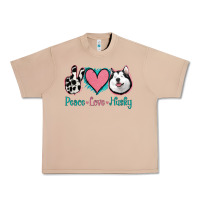 Burro Peace Love Husky Urban Heavy Tee - Jasminsmagicworld