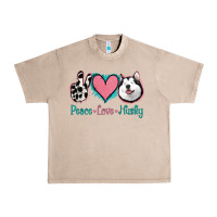 French Oak Peace Love Husky Urban Heavy Tee - Jasminsmagicworld