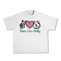 Lunar Rock Peace Love Husky Urban Heavy Tee - Jasminsmagicworld