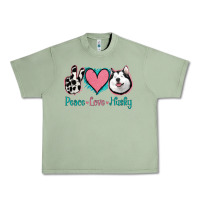 Oil Green Peace Love Husky Urban Heavy Tee - Jasminsmagicworld