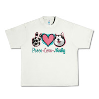 Pistachio Peace Love Husky Urban Heavy Tee - Jasminsmagicworld