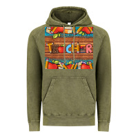Vintage Olive teacher and pens apples books leopard and tooled leather tumbler Vintage Hoodie - Artiststas