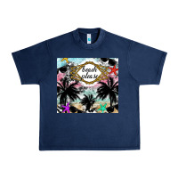 Navy Beach Please Urban Heavy Tee - CowhideDigitalArt