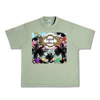 Oil Green Beach Please Urban Heavy Tee - CowhideDigitalArt