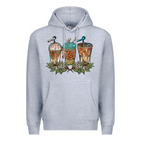 Heather Grey western coffees Premium Hoodie - BarkalooDesign