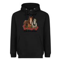 Black just a girl who loves horses no background Heavyweight Hoodie - RanaPortraitStore