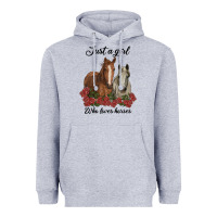 Just A Girl Who Loves Horses No Background Heavyweight Hoodie | Teevron