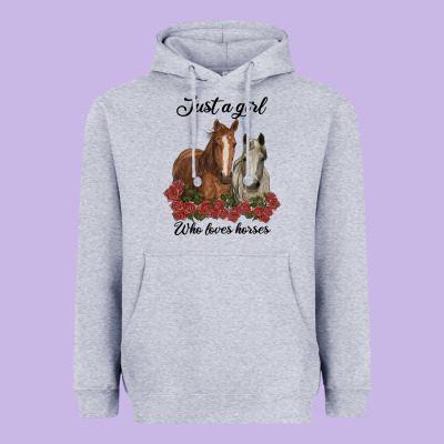 Just A Girl Who Loves Horses No Background Heavyweight Hoodie Designed By Ranaportraitstore