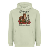 Matcha just a girl who loves horses no background Heavyweight Hoodie - RanaPortraitStore