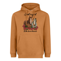 Meerkat just a girl who loves horses no background Heavyweight Hoodie - RanaPortraitStore