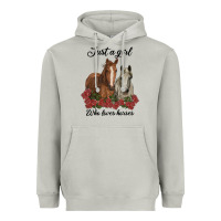 Moon Dust just a girl who loves horses no background Heavyweight Hoodie - RanaPortraitStore