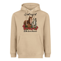 Mushroom just a girl who loves horses no background Heavyweight Hoodie - RanaPortraitStore
