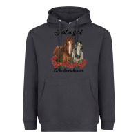 Smoke just a girl who loves horses no background Heavyweight Hoodie - RanaPortraitStore