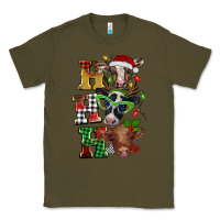 Army Green Christmas ho ho ho cow Classic Tee - BarkalooDesign