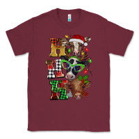 Burgundy Christmas ho ho ho cow Classic Tee - BarkalooDesign