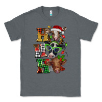 Charcoal Heather Christmas ho ho ho cow Classic Tee - BarkalooDesign