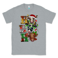 Heather Grey Christmas ho ho ho cow Classic Tee - BarkalooDesign
